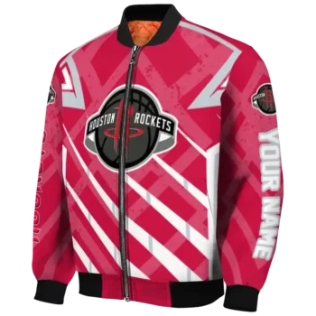 personalized houston rockets chevron angles red bomber jacket best selling