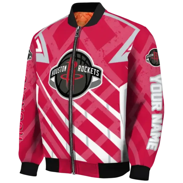 personalized houston rockets chevron angles red bomber jacket best selling