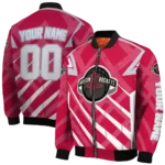 personalized houston rockets chevron angles red bomber jacket best selling