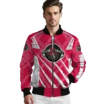 personalized houston rockets chevron angles red bomber jacket best selling