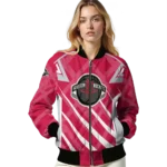 personalized houston rockets chevron angles red bomber jacket best selling
