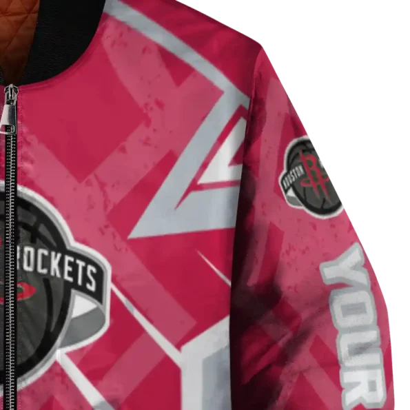 personalized houston rockets chevron angles red bomber jacket premium grade