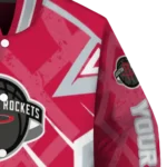 personalized houston rockets chevron angles red varsity jacket best selling.webp
