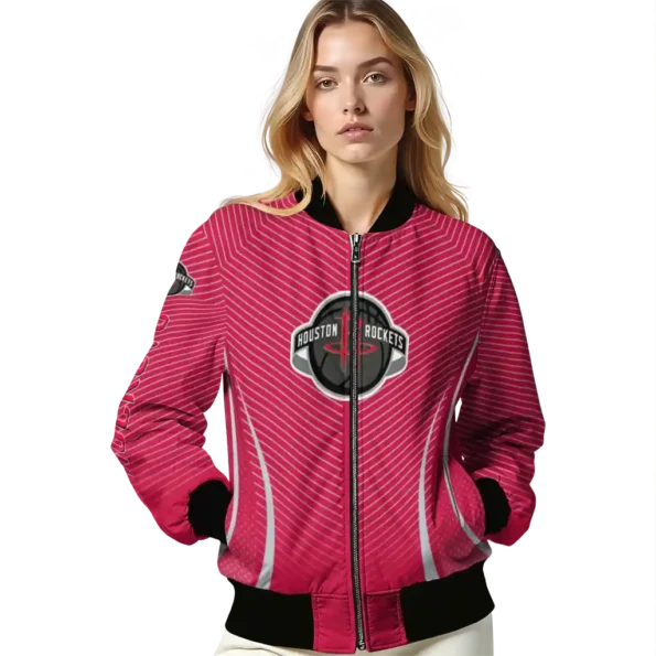 personalized houston rockets chevron arrow red bomber jacket latest model
