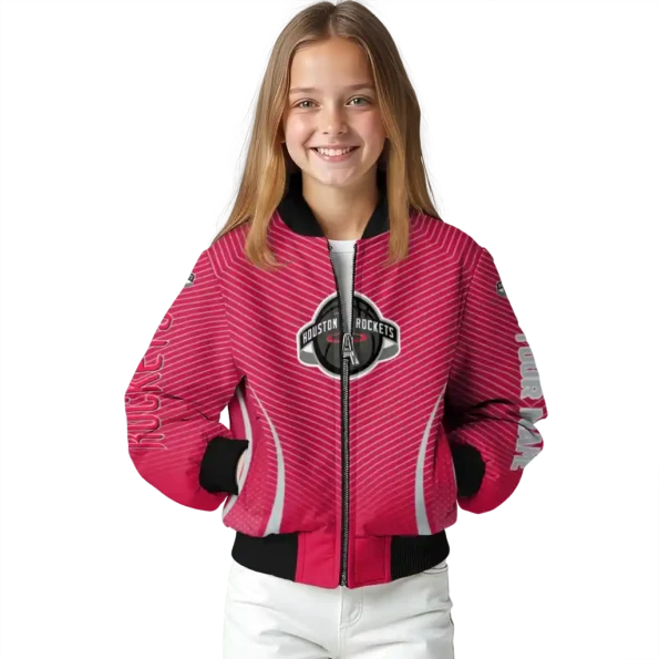 personalized houston rockets chevron arrow red bomber jacket top rated