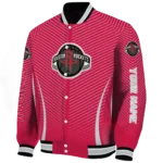 personalized houston rockets chevron arrow red varsity jacket best selling.webp