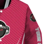 personalized houston rockets chevron arrow red varsity jacket best selling.webp