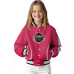 personalized houston rockets chevron arrow red varsity jacket best selling.webp