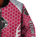 personalized houston rockets hexagon grid red bomber jacket best selling