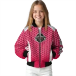 personalized houston rockets hexagon grid red bomber jacket best selling
