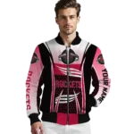 personalized houston rockets mesh effect red black bomber jacket best selling
