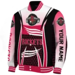 personalized houston rockets mesh effect red black varsity jacket best selling.webp