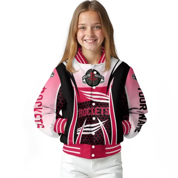 personalized houston rockets mesh effect red black varsity jacket top rated.webp