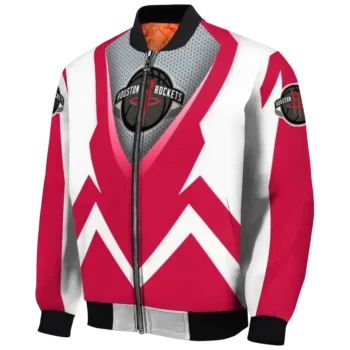 personalized houston rockets v stripes red white bomber jacket best selling