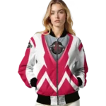 personalized houston rockets v stripes red white bomber jacket best selling