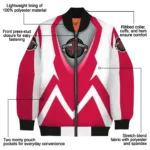 personalized houston rockets v stripes red white bomber jacket best selling