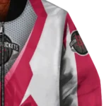 personalized houston rockets v stripes red white bomber jacket best selling