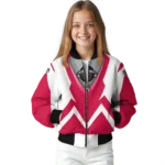 personalized houston rockets v stripes red white bomber jacket best selling