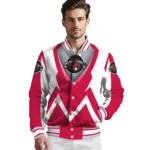 personalized houston rockets v stripes red white varsity jacket best selling.webp
