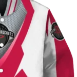 personalized houston rockets v stripes red white varsity jacket best selling.webp