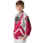 personalized houston rockets v stripes red white varsity jacket best selling.webp