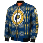 personalized indiana pacers bolt stripe blue bomber jacket best selling