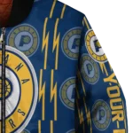 personalized indiana pacers bolt stripe blue bomber jacket best selling