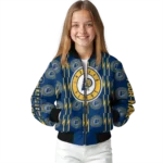 personalized indiana pacers bolt stripe blue bomber jacket best selling