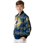 personalized indiana pacers bolt stripe blue bomber jacket best selling