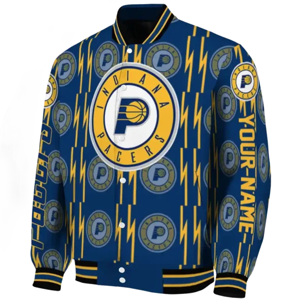 personalized indiana pacers bolt stripe blue varsity jacket best selling.webp