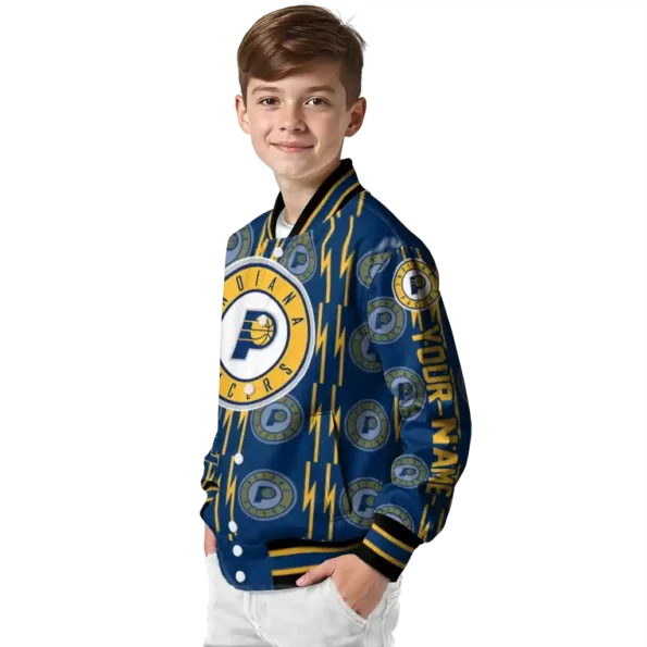 personalized indiana pacers bolt stripe blue varsity jacket trendy.webp