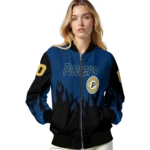 personalized indiana pacers flame border blue black bomber jacket best selling