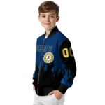 personalized indiana pacers flame border blue black bomber jacket best selling