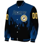 personalized indiana pacers flame border blue black varsity jacket best selling.webp