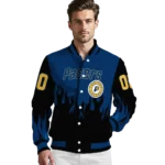 personalized indiana pacers flame border blue black varsity jacket best selling.webp