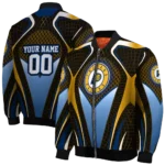 personalized indiana pacers mesh chest black bomber jacket best selling