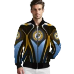 personalized indiana pacers mesh chest black bomber jacket best selling