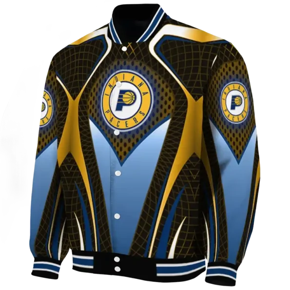 personalized indiana pacers mesh chest black varsity jacket best selling.webp