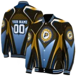 personalized indiana pacers mesh chest black varsity jacket best selling.webp