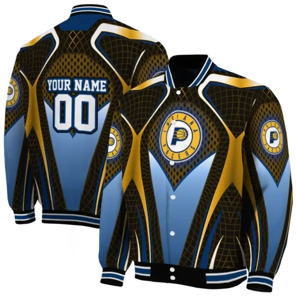 personalized indiana pacers mesh chest black varsity jacket fashion forward.webp
