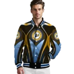personalized indiana pacers mesh chest black varsity jacket best selling.webp