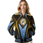 personalized indiana pacers mesh chest black varsity jacket best selling.webp