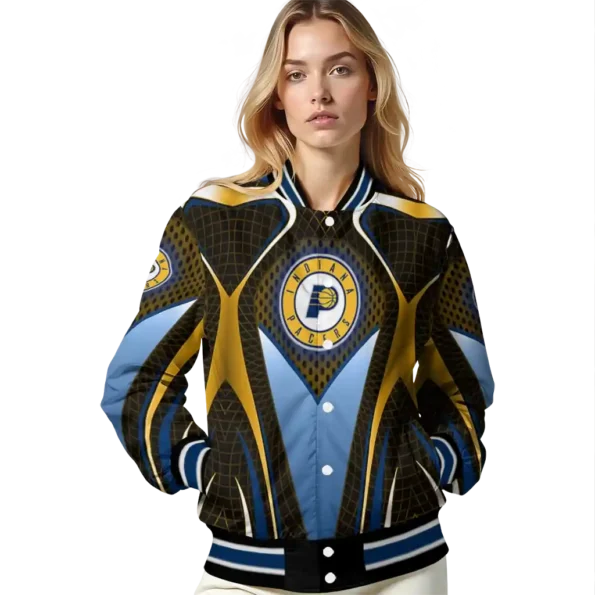 personalized indiana pacers mesh chest black varsity jacket latest model.webp