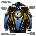 personalized indiana pacers mesh chest black varsity jacket best selling.webp