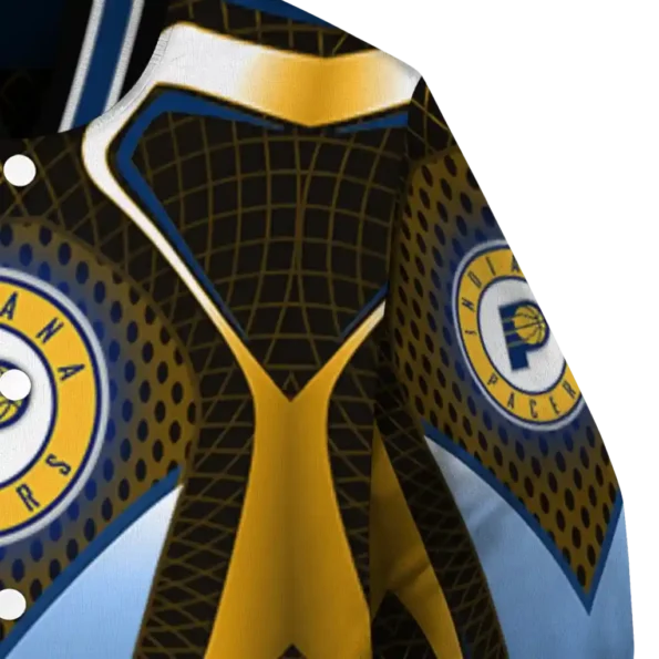 personalized indiana pacers mesh chest black varsity jacket premium grade.webp