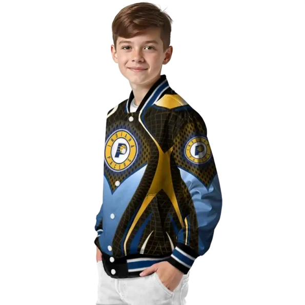 personalized indiana pacers mesh chest black varsity jacket trendy.webp