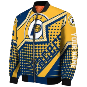 personalized indiana pacers star burst blue bomber jacket best selling