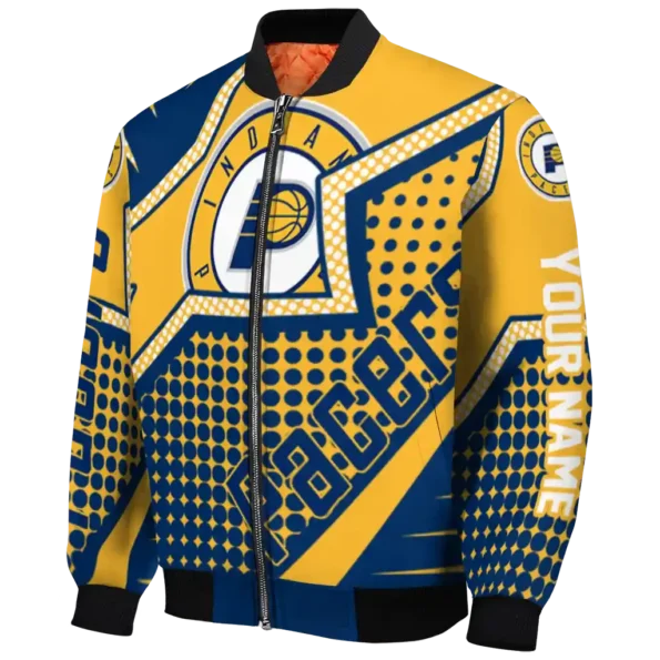 personalized indiana pacers star burst blue bomber jacket best selling