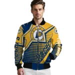 personalized indiana pacers star burst blue bomber jacket best selling