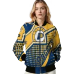 personalized indiana pacers star burst blue bomber jacket best selling